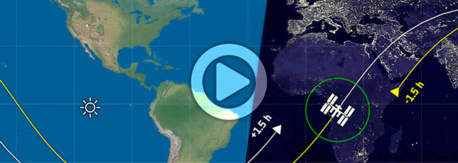 ESA International Space Station tracking map